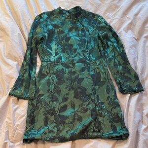 Zara Green Patterned Dress